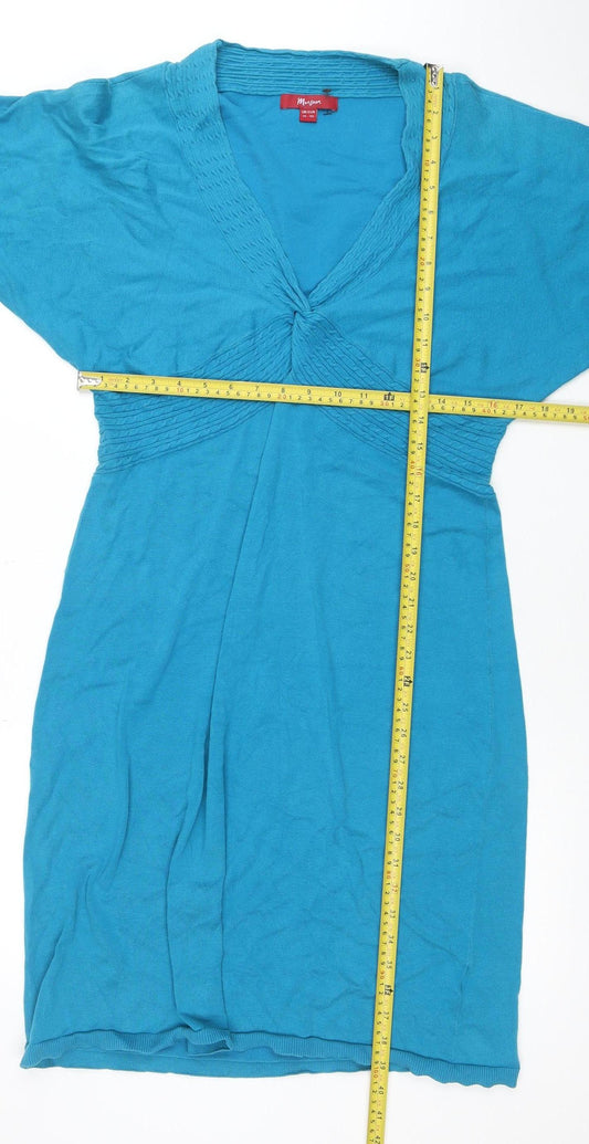 Monsoon Women's Blue Fit & Flare Knee Length Dress Size 14