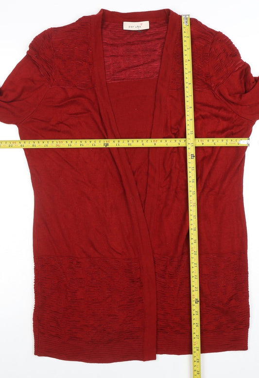 Womens UK Size 14 Marks and Spencer Red Cardigan Jumper