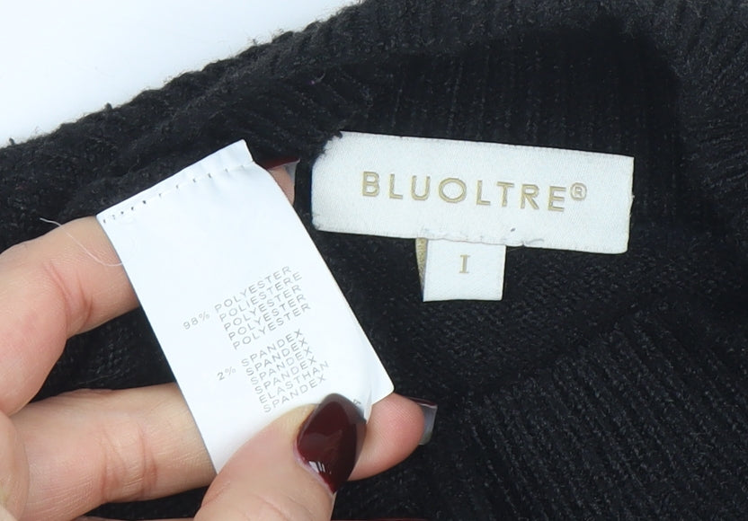 Womens UK Size S Bluoltre Black Pullover Jumper