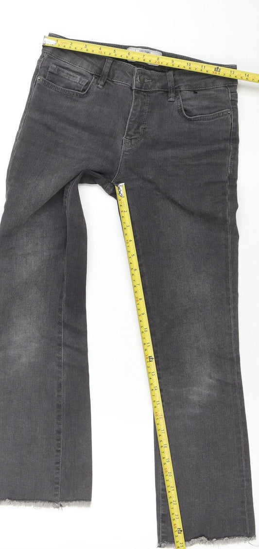 Womens UK Size 26 Free People Slim Fit Straight Grey Jeans