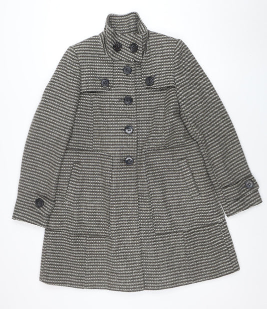 Womens UK Size 10 NEXT Grey Pea Coat
