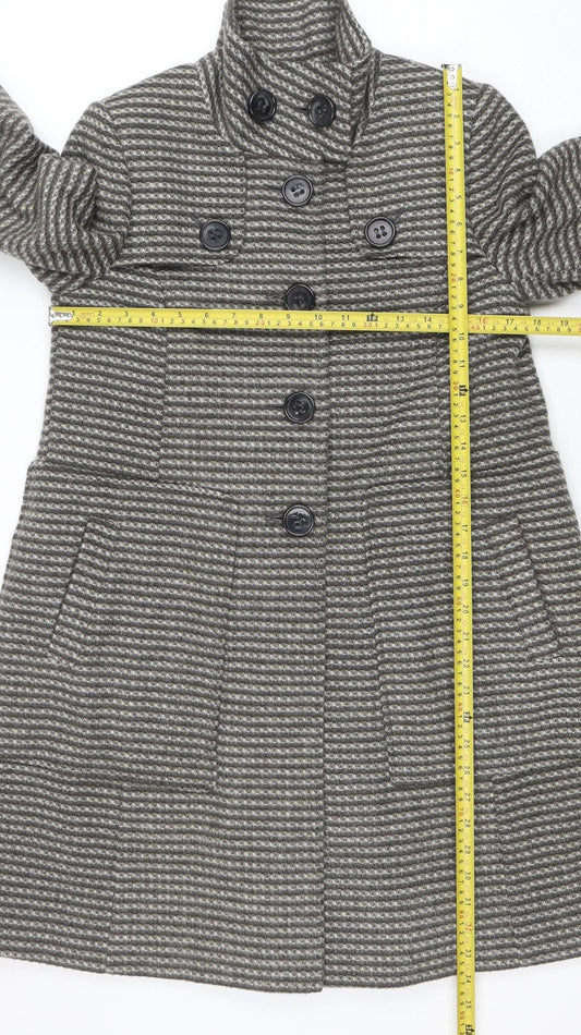 Womens UK Size 10 NEXT Grey Pea Coat
