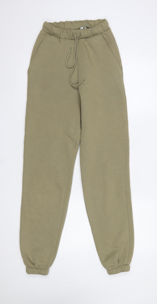 Womens UK Size 4 ASOS DESIGN Regular Fit Jogger Green Trousers