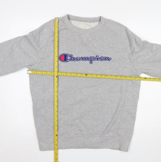 Mens UK Size L Champion Grey Pullover Sweatshirt