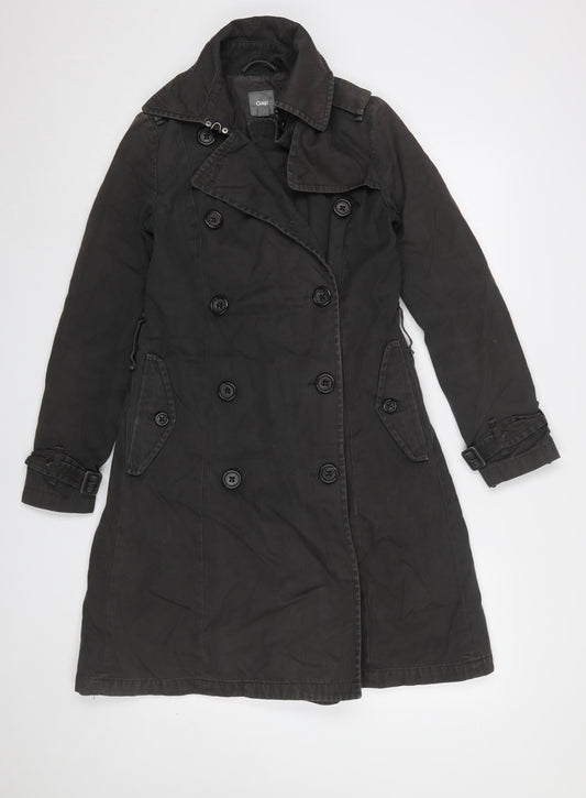 Womens UK Size 8 Gap Black Trench Coat