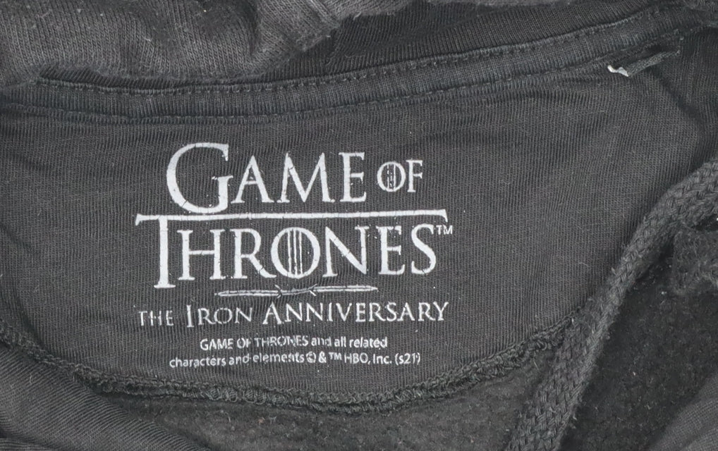 Mens UK Size S Game Of Thrones Black Pullover Hoodie