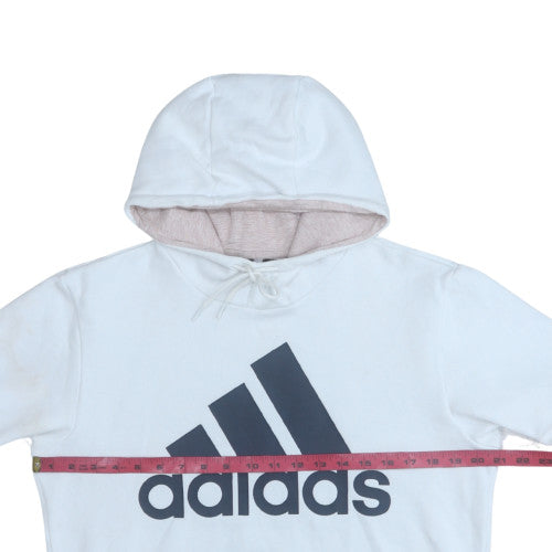 Womens UK Size M adidas White Pullover Hoodie