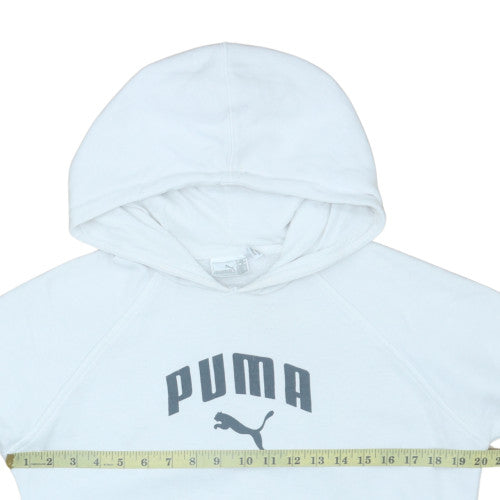 Womens UK Size M PUMA White Pullover Hoodie