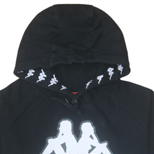 Womens UK Size M Kappa Black Pullover Hoodie