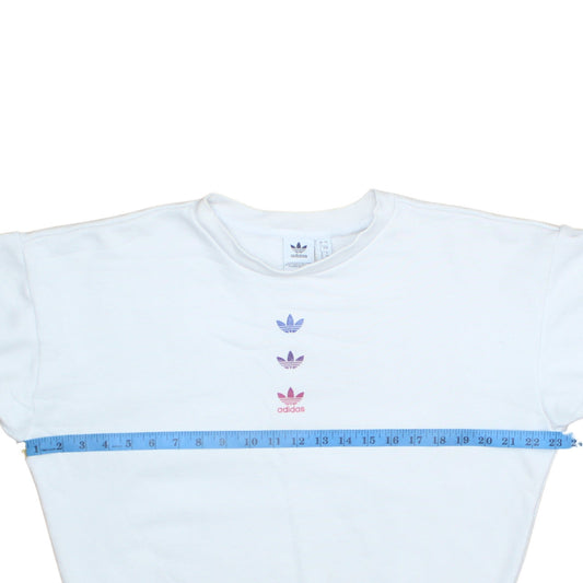 Womens UK Size 4 adidas White Pullover Sweatshirt