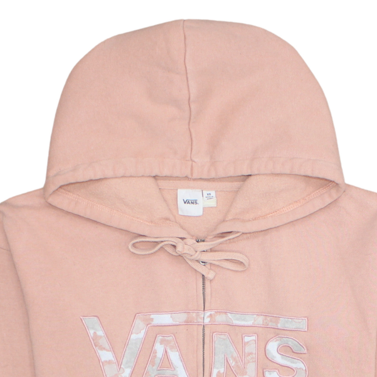 Womens UK Size XS VANS Pink Full Zip Hoodie