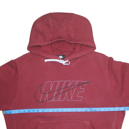 Mens UK Size L Nike Red Pullover Hoodie