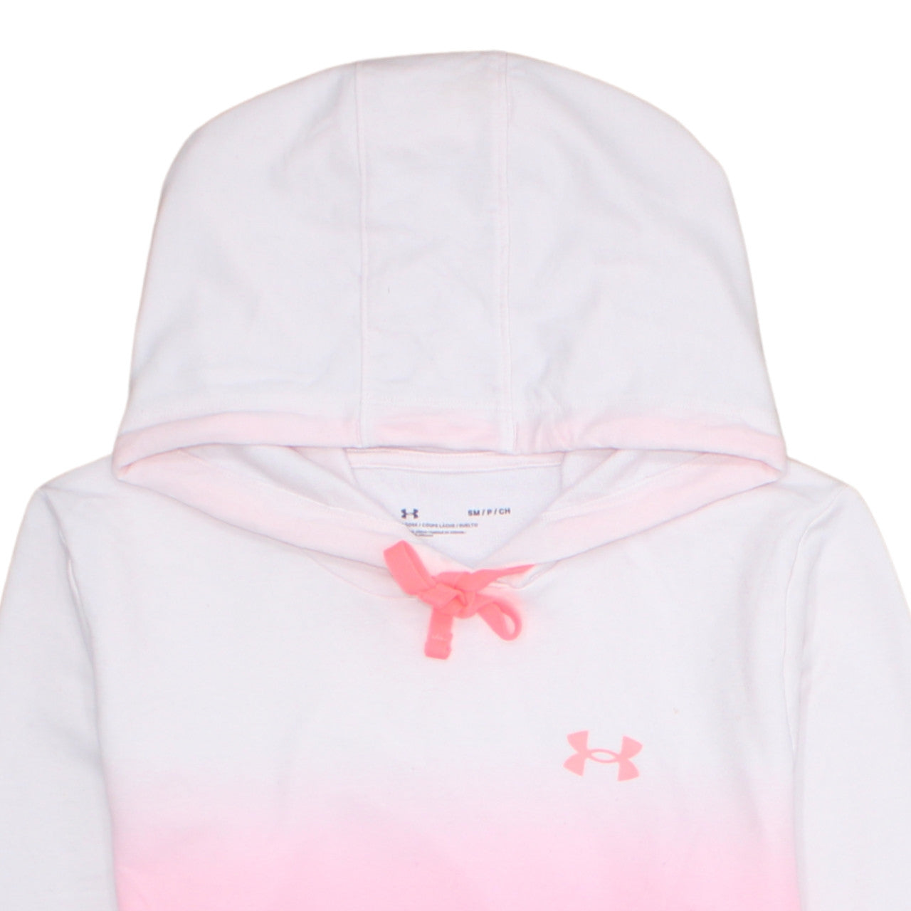 Womens UK Size S Under armour Pink Pullover Hoodie