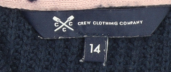 Womens UK Size 14 Crew Clothing Company Blue Pullover Jumper