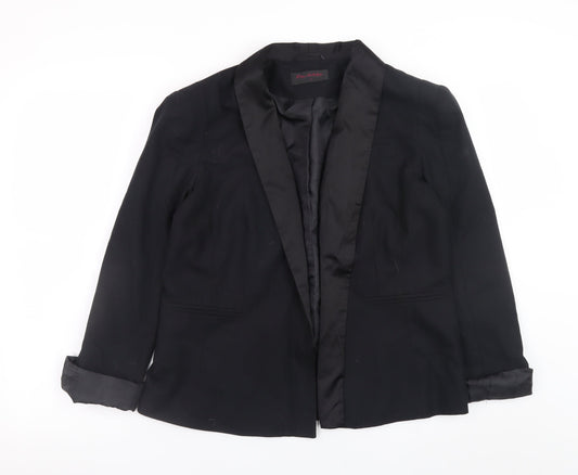Miss Selfridge Women’s Black Blazer Jacket Size 12 Classic Mid-Length