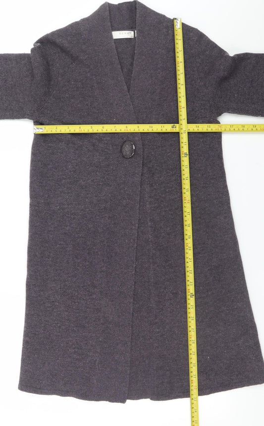 Womens UK Size 10 Kenar Grey Cardigan Jumper