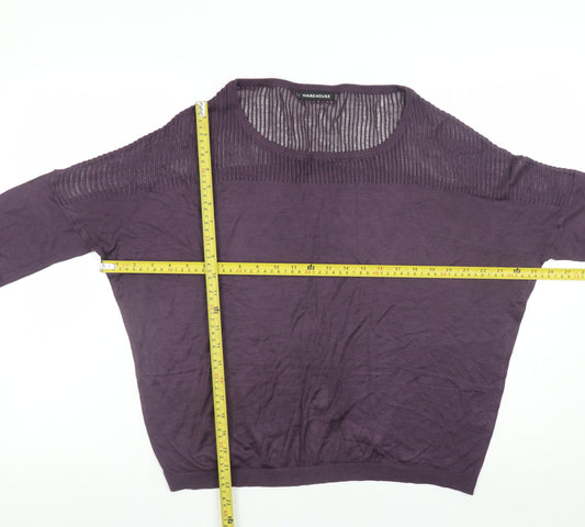 Womens UK Size 12 Warehouse Purple Pullover Jumper