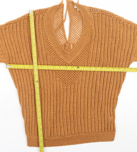Womens UK Size 10 River Island Brown Pullover Jumper