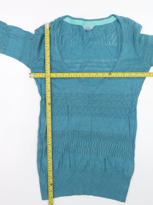 Womens UK Size 8 Fat Face Blue Pullover Jumper