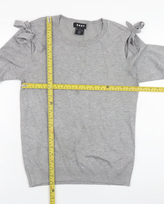 Womens UK Size S DKNY Grey Pullover Jumper