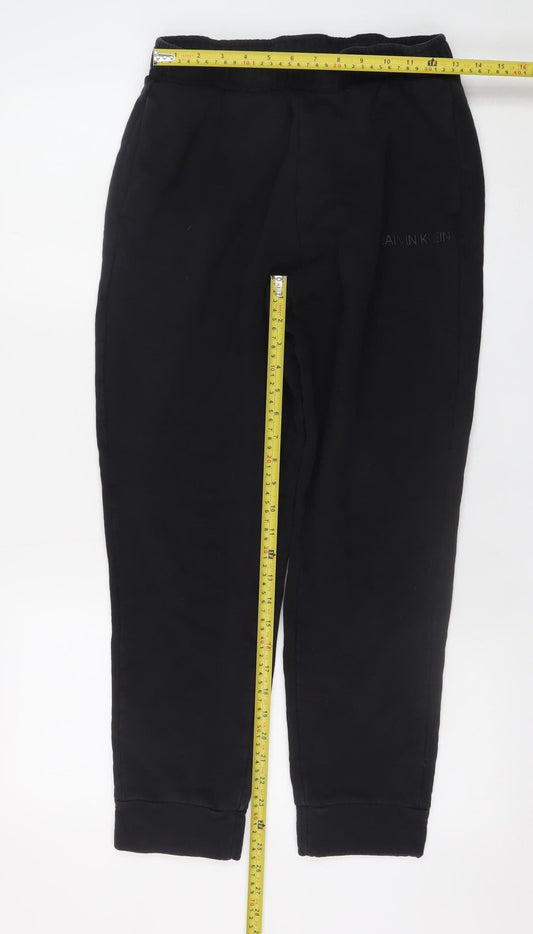 Mens UK Size M Calvin Klein Regular Fit Jogger Black Trousers