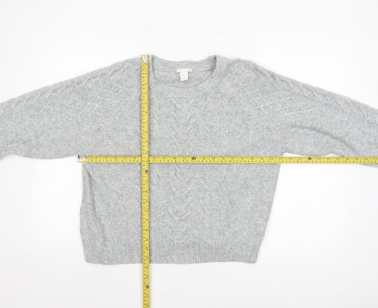 Womens UK Size S H&M Grey Pullover Jumper