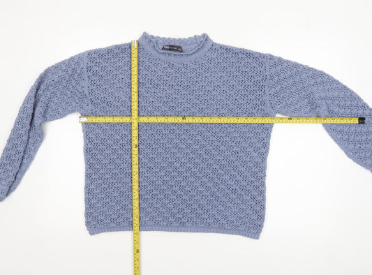 Womens UK Size M Marks and Spencer Blue Pullover Jumper