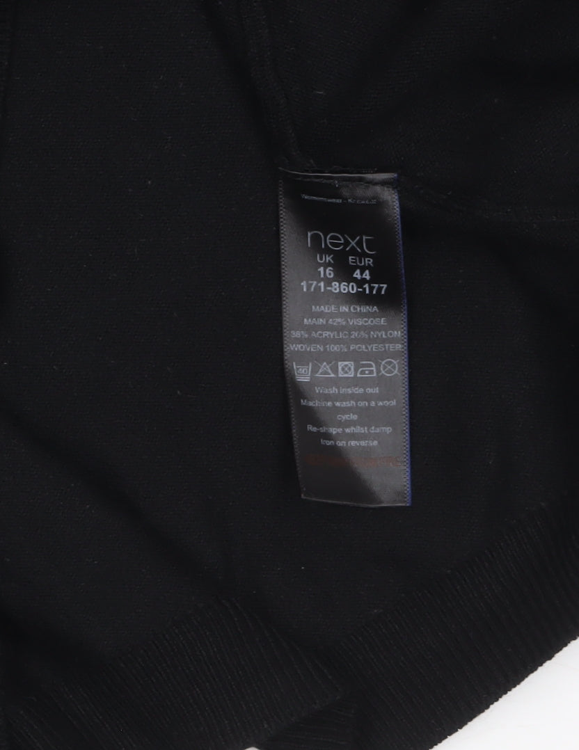 Womens UK Size 16 NEXT Black Pullover Jumper