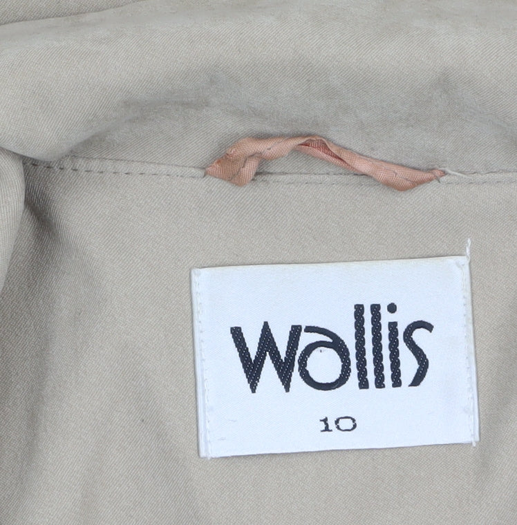 Womens UK Size 10 Wallis Beige Trench Coat