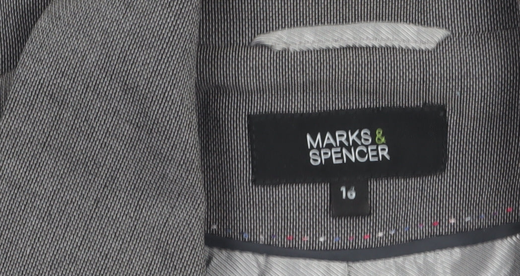Womens UK Size 16 Marks and Spencer Regular Grey Suit Jacket