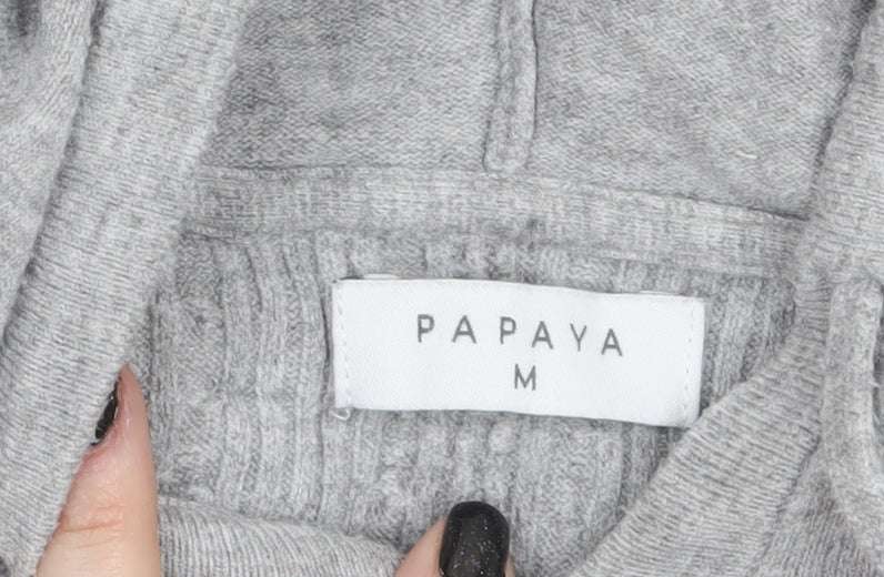 Womens UK Size M Papaya Grey Pullover Jumper