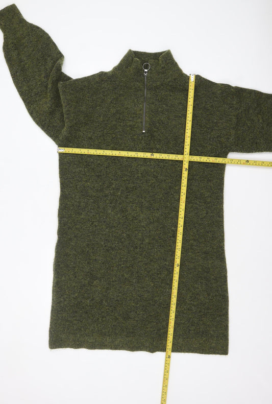 Womens UK Size M Fransa Green Pullover Jumper