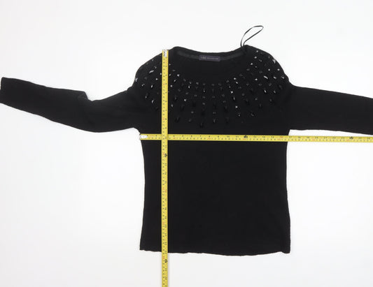 Womens UK Size 10 Marks and Spencer Black Pullover Jumper