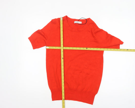 Womens UK Size 12 Zara Red Pullover Jumper
