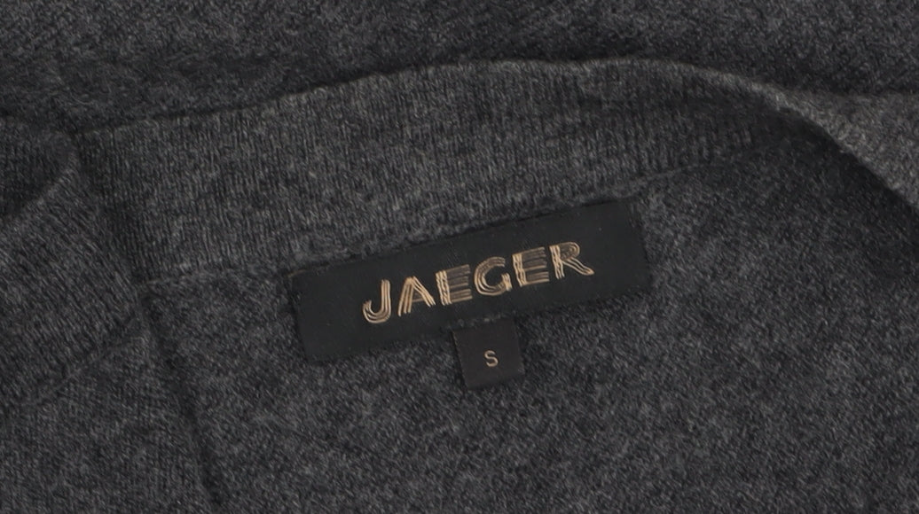 Womens UK Size S Jaeger Grey Cardigan Jumper