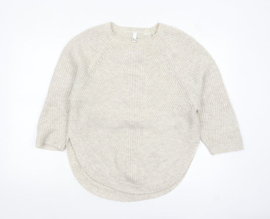 Womens UK Size XS AND/OR Beige Pullover Jumper