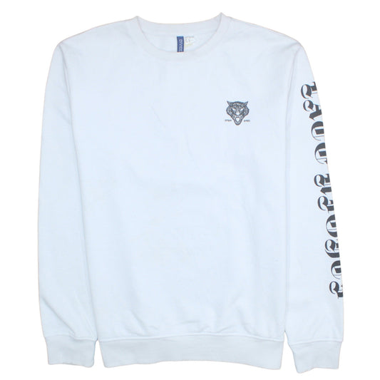 Mens UK Size XL H&M White Pullover Sweatshirt
