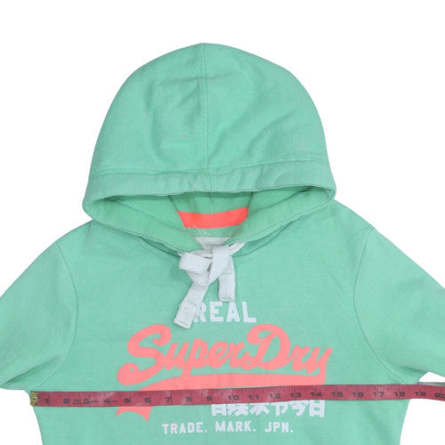 Womens UK Size S Superdry Green Pullover Hoodie