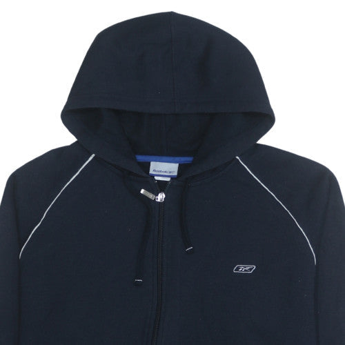 Mens UK Size L Reebok Blue Full Zip Hoodie