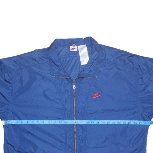 Nike Men's Blue Track Jacket L Nylon Windbreaker Sportswear