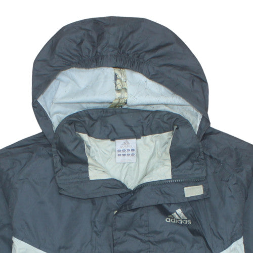 Mens UK Size L adidas Grey Windbreaker Coat