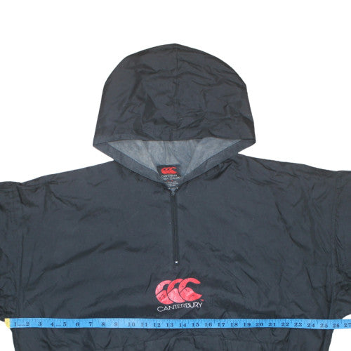 Mens UK Size M Canterbury Black Windbreaker Coat
