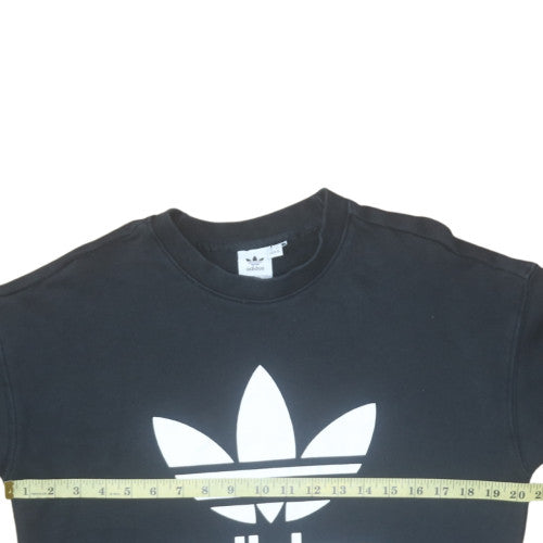 Womens UK Size 10 adidas Black Pullover Sweatshirt
