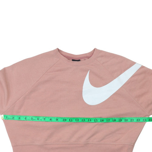 Womens UK Size S Nike Pink Pullover Sweatshirt