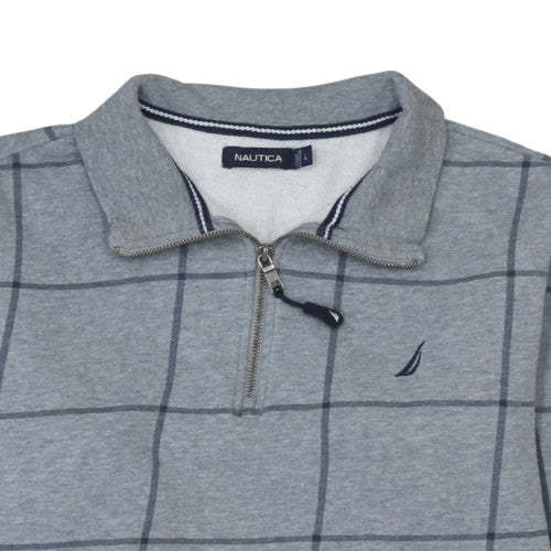 Mens UK Size L Nautica Grey Henley Sweatshirt