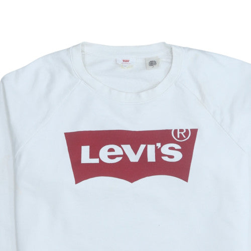 Mens UK Size L Levi's White Pullover Sweatshirt