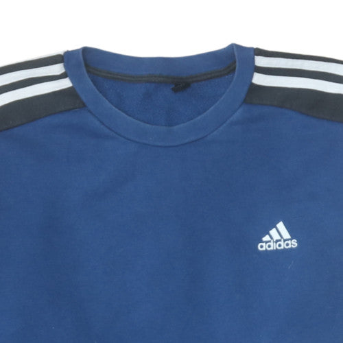 Mens UK Size L adidas Blue Pullover Sweatshirt