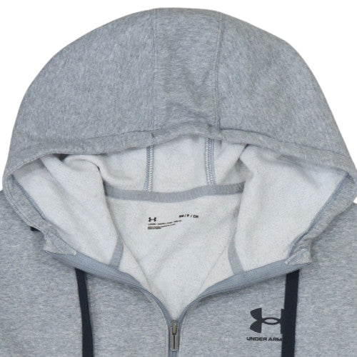 Mens UK Size S Under armour Grey Full Zip Hoodie