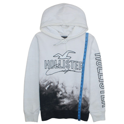 Mens UK Size S Hollister White Pullover Hoodie