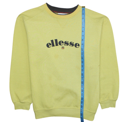 Mens UK Size M ellesse Yellow Pullover Sweatshirt
